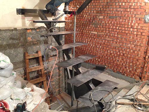 二林鐵樓梯安裝施工