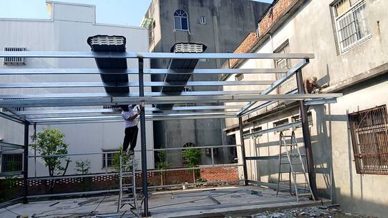 彰化秀水車庫搭建鐵皮屋